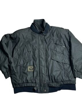 Braetan Black Men's Bomber Jacket with Navy Trim